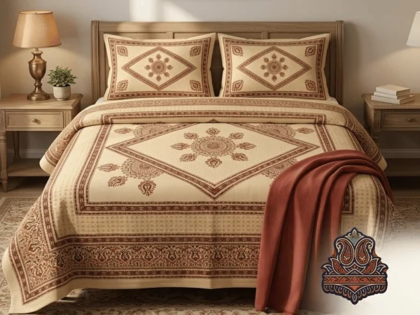 Luxury Hand Block Printed Bedsheet Set