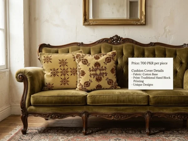 Hand Block Printed Floral Cushion Covers